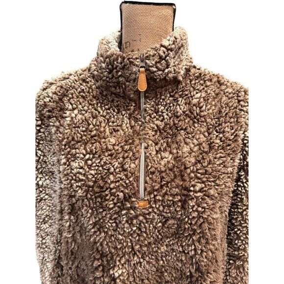 Simply Southern Women's Sherpa Pullover Jacket Brown Size L Standard Casual Zip - Picture 2 of 11